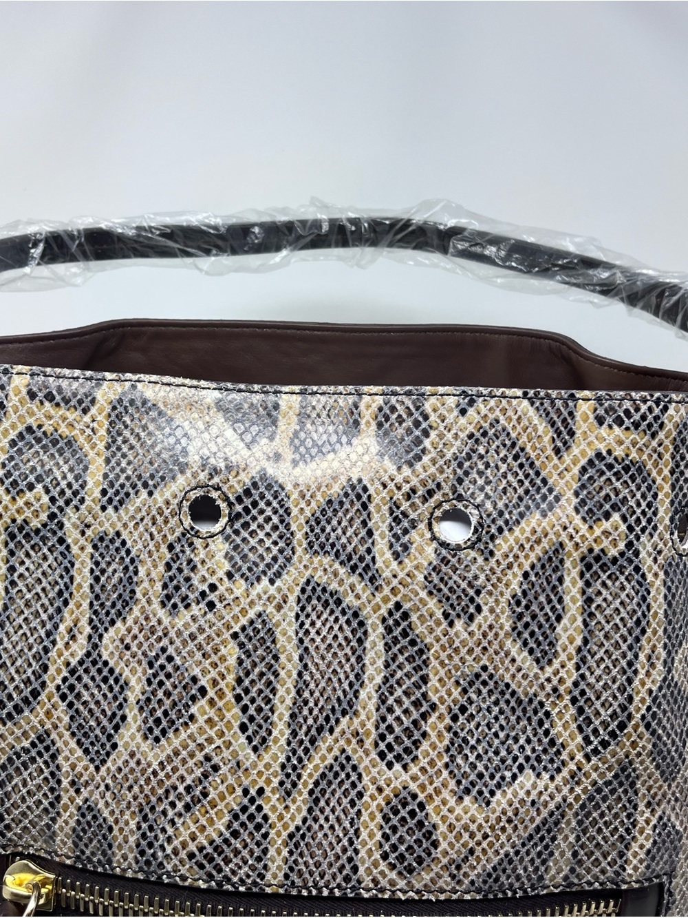 MAKE IT YOUR OWN BAG | Dooney & Bourke Logan Drawstring Snake-Print Shoulder Bag - Picture 5 of 10